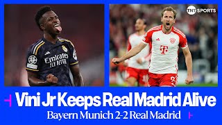 Vinicius Junior rescues Real Madrid at the Allianz Arena  Bayern Munich 22 Real Madrid UCL [upl. by Ahsitam]