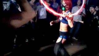 Rave Girl Dancing NightFury Dubstep Night Webster Hall NYC 42011 [upl. by Llekram]