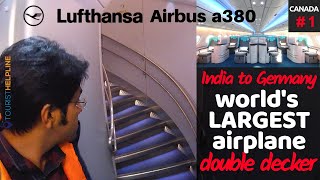 Flying Largest Passenger Plane  Lufthansa Delhi to Frankfurt India To Canada [upl. by Adnic]