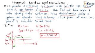 Numerical 1 based on equal area criteria [upl. by Cirdes]