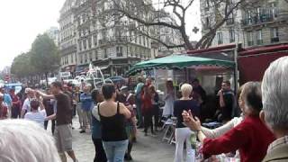 Dancing at the Bottom of Rue de Mouffetard  Paris [upl. by Yrocej]