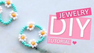 DIY Tutorial  Perlen Blume mit Rocailles  Machen Sie Ihren eigenen Schmuck [upl. by Butta850]