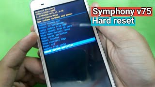 symphony v75 hard reset  factory reset v75 symphony [upl. by Fadas]