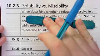 1023  Solubility vs Miscibility [upl. by Arne693]