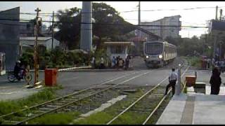 PNR DMU and Crossing Barriers at Pedro Gil crossing [upl. by Dirgni]