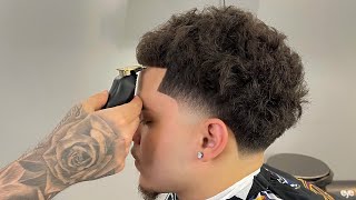 CURLY TAPER BARBER TUTORIAL [upl. by Latsyrc]