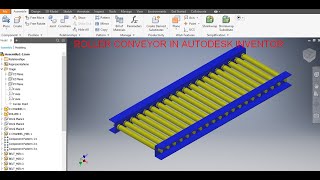 Roller Conveyor Design in Autodesk Inventor  Inventor Basics  Inventor Assembly  Conveyor Bed [upl. by Yebloc374]