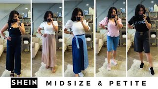 SHEIN SUMMER HAUL  MIDSIZE amp PETITE CLOTHING AND SHOES TRYON [upl. by Celie726]