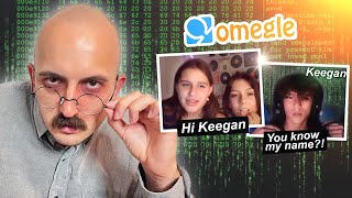 Hacking Into OMEGLE Calls Prank Saying Their Name Part1 [upl. by Lorilyn]