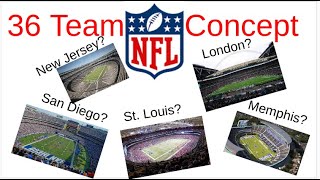 36 Team NFL Expansion Concept New Teams Divisions and more [upl. by Ylrebmic]