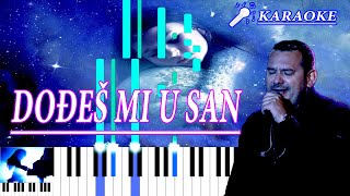 Pedja Medenica  Dodjes mi u san 🎤 Karaoke Instrumental 🎹 Piano Cover Tutorial 🎹 New [upl. by Yboc]