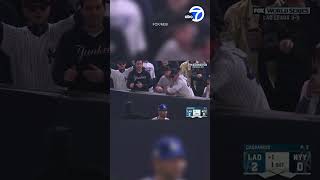 Yankees fan rips ball out of Mookie Betts glove during World Series Game 4 [upl. by Yorle471]