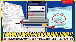 Cara Lapor pajak tahunan pribadi online 2023 • Lapor SPT tahunan di DJP Online [upl. by Kinimod]