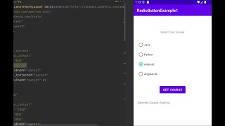 RadioButton amp RadioGroup Tutorial With Example In Android Studio [upl. by Daney868]