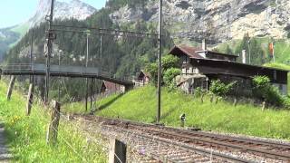 Lötschberg Bahnverkehr am 300612 Teil 1  Von Reichenbach im Kandertal bis Kandersteg [upl. by Worlock]