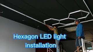 Hexagon LED light installation  Interior Renovation  Home amp Shop  CCT RENOVATION DAILY TIPS [upl. by Aiekal765]