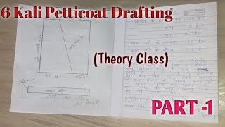 इस ट्रिक से किसी भी साइज़ का पेटीकोट बनाएं 6 Kali Petticoat Drafting PART 1Theory Class [upl. by Oslec]