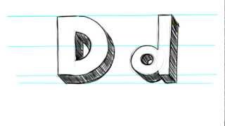 How to Draw 3D Letters D  Uppercase D and Lowercase d in 90 seconds [upl. by Whiney449]