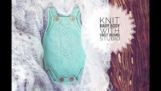 How to Knit Baby BodyRomper [upl. by Kowatch]