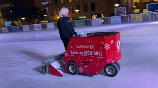 Ice Resurfacer  Holiday Ice Rink Union Square San Francisco California November 2023 [upl. by Domeniga]