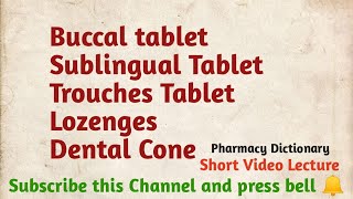 Tablet Used in Oral Cavity  Complete Detail  PharmacistTayyebOfficial [upl. by Fillander]