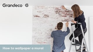 How to wallpaper a mural  Grandeco [upl. by Ayar631]