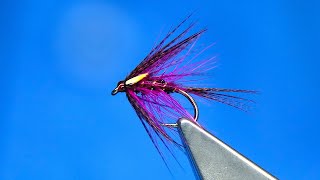 Tying a Cloaked Magenta Dabbler Loch Style Wet Fly with Davie McPhail [upl. by Qulllon]