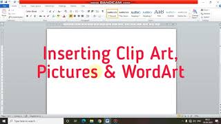 Class 5 Inserting Clip Art Pictures amp WordArt in MS Word [upl. by Dyanna]