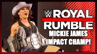 Mickie James Enters The WWE Royal Rumble As IMPACT Knockouts Champion Reaction [upl. by Simonetta504]