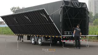 TL50 Mobile Stage Trailer for sale is designed and manufactured by TICKTACK Mobile Stage [upl. by Clayborn573]