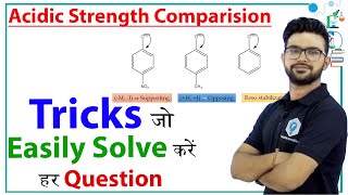 Top 5 Tricks for Acidic strength comparison  General Organic Chemistry  JEE  NEET [upl. by Milak]