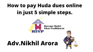 How to pay HUDA hsvp fees or dues online [upl. by Alomeda263]