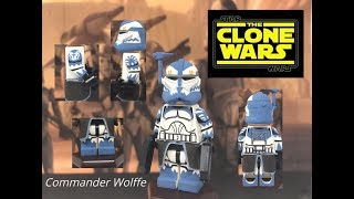 Lego Star Wars The Clone Wars Season 4  Clone Commander Wolffe Custom Minifigure Review [upl. by Rather]