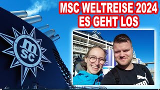 ENDLICH geht es los 🛳️ MSC Weltreise 2024 mit der MSC Poesia 007 [upl. by Patricia846]