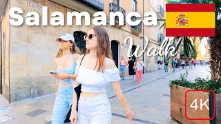 Salamanca Spain 4K Street Walk Summer 2023 Spain Walking Tour [upl. by Rothmuller]