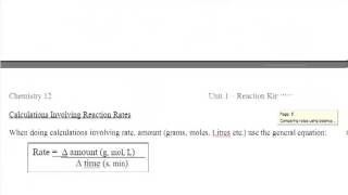 Reaction Rates  LT 13  Chemistry 12 Sec 11  Reaction Rates [upl. by Blondy662]