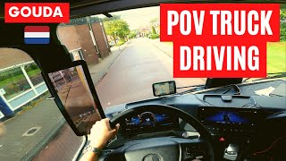 POV Truck Driving  New Mercedes Actros  Gouda 🇳🇱 Cockpit View [upl. by Anoiek]