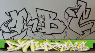 How to draw graffiti wildstyle  Graffiti Letters ABC step by step [upl. by Purdum541]