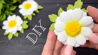 DIY Ромашка из фоамирана Цветы из фоамирана Flores de fomi [upl. by Nautna550]