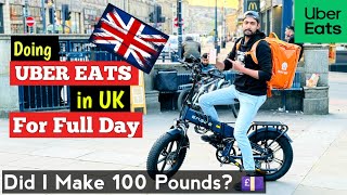 How Much Can You Earn As Uber Eats Delivery Driver UK 🇬🇧  Uber Eats Delivery Earning ubereats [upl. by Abbye]