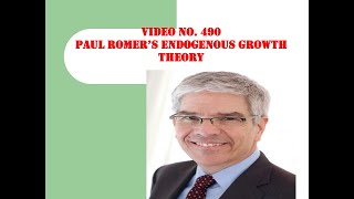 490 Romers Endogenous Growth Model [upl. by Notgnirra47]