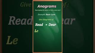 Anagrams Rearranging letter to form a new wordgrammar grammer english anagramas [upl. by Harday427]