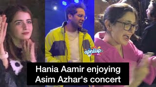 Hania Aamir enjoying Asim Azhars concert in Karachi [upl. by Akemot]