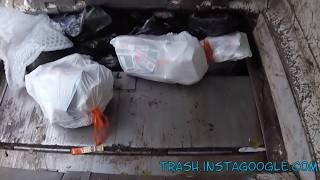 Satisfying Garbage Truck Sounds  ASMR Crushing Smelly Trash Bags [upl. by Rosenfeld]