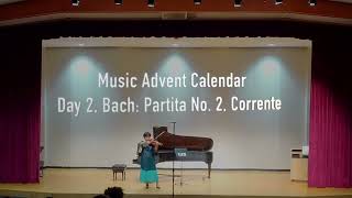 Bach Solo Violin Partita No 2 Corrente [upl. by Ula]