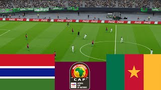 Gambia 2 vs 3 Cameroon LIVE CAF 2024 match highlights  Video game simulation PES 2021 [upl. by Sigismundo]