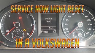 RESET service now light on a volkswagen vw DIY TUTORIAL [upl. by Ecadnac]