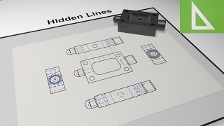 Hidden Detail amp Lines in Engineering Drawing amp CAD Animation [upl. by Zosi122]