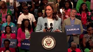 Vice President Kamala Harris officially becomes Democratic presidential nominee [upl. by Idnis320]