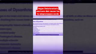 Vegan Deteriorations omnivore diet causes her to mispronounce words funny [upl. by Hills]